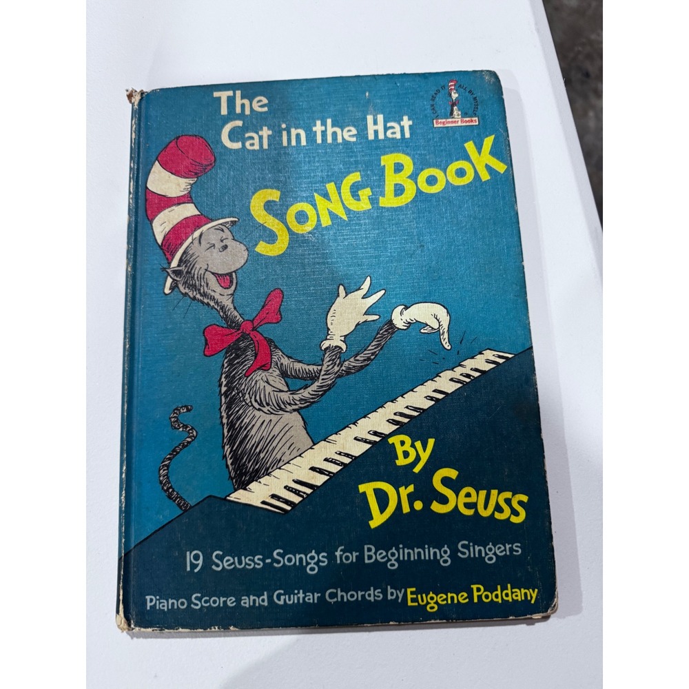Dr Seuss The Cat in the Hat Song Book Vintage Hardcover Piano Guitar Music